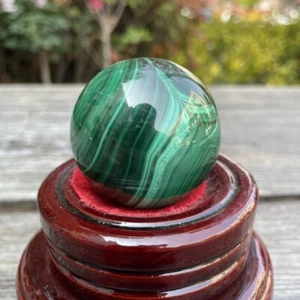 0.4LB 1.8" Natural Malachite Sphere Quartz Crystal Ball Healing Reiki Gift - Picture 1 of 10