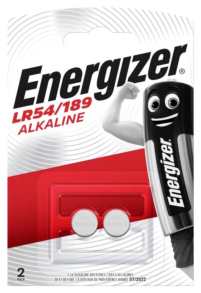 2 x Energizer Alkaline LR54 10GA  AG10 10GA 189 LR1130 Knopfzelle - 1 x 2er - Bild 1 von 1