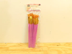 Pink Art Gold Taklon 10 Brushes Royal Langnickel - Picture 1 of 3