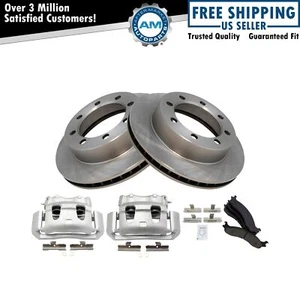 Front Brake Calipers Pads & Rotors Fits 1995-1997 Ford F-250 F-350 - Picture 1 of 12