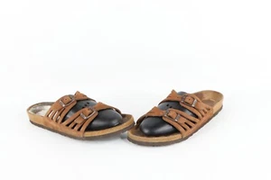 Vintage Birkenstock Damen 8 abgenutzte Wildleder Leder Webriemen Schnalle Sandalen - Bild 1 von 8