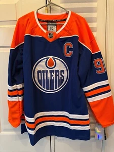Camiseta deportiva Connor McDavid grande Edmonton Oilers azul local - Imagen 1 de 5
