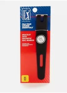 Bracciale golf PGA Tour con pennarello magnetico a sfera misura media/grande nuovo - Foto 1 di 9