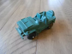 Vintage 1950's Auburn Rubber US Army Jeep Dark Blue-Green with wheels! - Picture 1 of 9