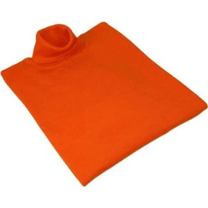 Men PRINCELY Turtle neck Sweater From Turkey Merino Wool 1011-80 Orange - Picture 1 of 9