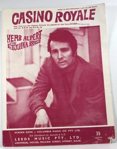 Casino Royale Sheet Music by Burt Bacharach, Lyric by Hal David 1967 Colgems - Picture 1 of 6