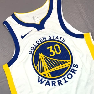 New Stephen Curry Golden State Warriors Authentic Sewn White Jersey Sz 40 S $200 - Picture 1 of 12