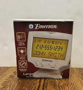 Emerson EM-60 Large Lighted Display Talking Caller ID Voice 60 Number Memory - Picture 1 of 4