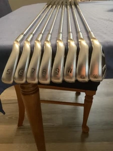 ping g430 blue dot irons 5-pw, 45, 50 stiff flex + 1/2". Super condition. - Picture 1 of 4