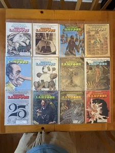 National Lampoon Magazine Lot 1972 Complete 12 Issues Bagged & Boarded VG+ B8#14 - Picture 1 of 19
