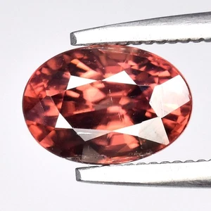 💎 Zircone Champagne Rosato Naturale Ovale 1,49ct 7x5mm - Non Riscaldato, Gemma Africa - Foto 1 di 4