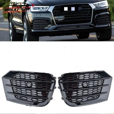Parrilla antiniebla delantera de nido de abeja negra para Audi Q3 2016 17 2018 Foto 1 de 4
