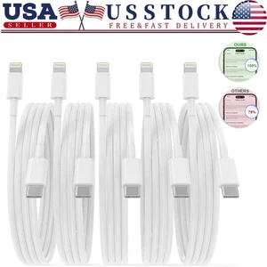 10 PACK 10FT USB C PD Cord Fast Charging Cable For iPhone 14 13 12 11 X Pro Max - Picture 1 of 13