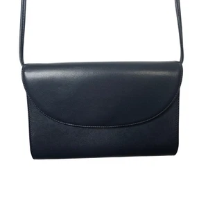 Koret dunkelblau Leder Schultertasche Abend Clutch minimalistisch Handtasche Geldbeutel - Bild 1 von 8