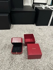 cartier ring box empty . See Pics. Authentic. Pls See Pics For Details - Picture 1 of 3