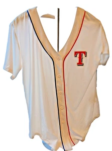 Texas Rangers Button Up Jersey Dry Fit Women's Size Medium New - Picture 1 of 5