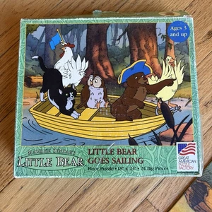Vintage 90er Jahre Y2K 1999 Little Bear Goes Segeln Bodenpuzzle 24 Teile 18 x 24 Sendak - Bild 1 von 3