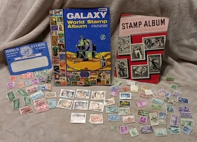 Álbum Galaxy World 1956 y 1981 libro de estampillas un montón de estampillas estampillas vintage de Disney Foto 1 de 4