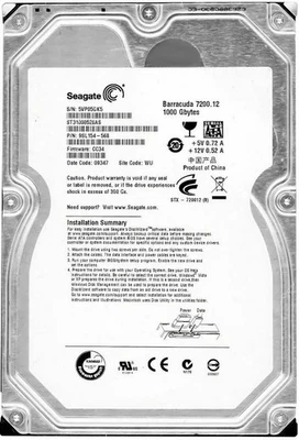 SEAGATE BARRACUDA 1TB 7200.12 ST31000528AS 7200rpm SATA II 32MB 3.5" HDD NAS - Bild 1 von 4