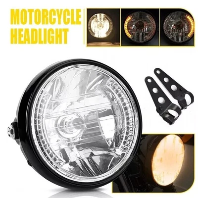 Faro LED giratorio de 7 pulgadas para motocicleta con soporte universal para Honda Yamaha Foto 1 de 4