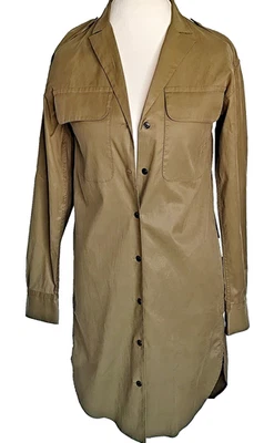 Mujeres RAG & BONE Botón Elastizado Manga Larga Utilidad Verde Oliva Camisa Chaqueta S/P Foto 1 de 4