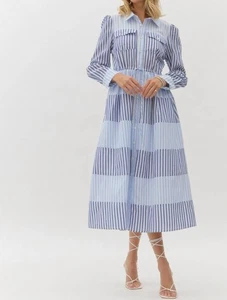 Entro Haven Stipe Midi Dress Size S - Picture 1 of 5