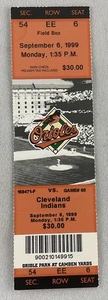 MLB 1999 09/06 Cleveland Indians at Baltimore Orioles Ticket - Albert Belle 2HRs - Bild 1 von 1
