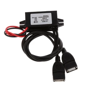 Dual USB DC-DC Car Converter Modul 12V Bis 5V 3A 15W Netzteil - Picture 1 of 5