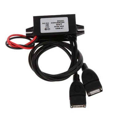 Dual USB DC-DC Car Converter Modul 12V Bis 5V 3A 15W Netzteil - Image 1 of 4