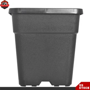 Re-Usable 10 Pack 3 Gallon Square Nursery Pot Plastic Plant Flower Grow Pots - Picture 1 of 12