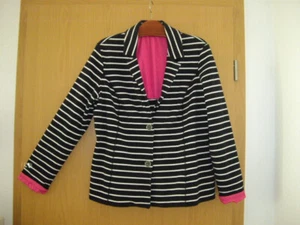 Betty Barclay , Jacke , Blazer , 42 , schwarz - weiss gestreift - Bild 1 von 4