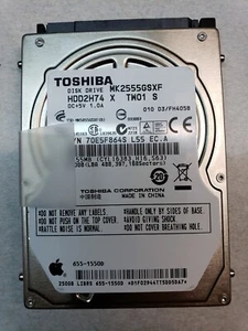 Toshiba 250Gb, MK2555GSXF HDD2H74 X TW01 S - Picture 1 of 1