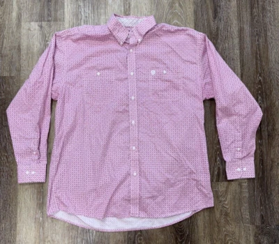 Wrangler George Strait Collection Hombre Talla 2XL? Camisa manga larga con botones roja rosa Foto 1 de 4