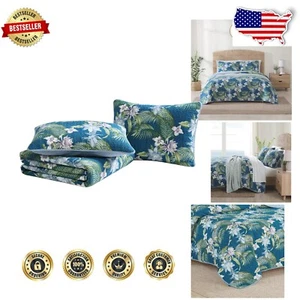 Southern Breeze King Quilt Set - Lightweight Reversible Bedding for All Seasons - Picture 1 of 9