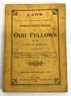 1897 Laws For The Government Of The Independent Order Of Odd Fellows Booklet