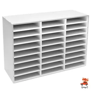 27 Ranuras Aula Guardianes Literatura Almacenamiento Estante PVC Porta Archivos Buzón Blanco - Imagen 1 de 17