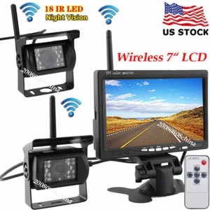 AHD Digital Wireless Reverse Camera 7" IPS Monitor Kit DVR for Truck RV Trailer - Picture 1 of 14