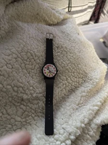 Vintage Walt Disney Mickey Mouse Lorus Quartz Watch With RED Numbers - Picture 1 of 4