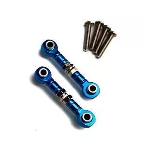 2 x Alloy RC 1/10 Steering Turnbuckles Arms for Tamiya TT02 TT-02D TT-02 - Picture 1 of 19