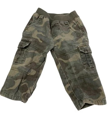 Arizona Jean Company Boys Infant Baby Size 12 Months Camo Pull On Cargo Jeans Pa - Image 1 of 3