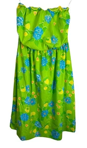 "The Lilly" Lilly Pulitzer trägerloses Sommerkleid Vintage Gr. 12 Erdbeere Blumen - Bild 1 von 24
