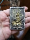Gift Thai Amulet Phra Narayana Tub Rahu Model 4 Real Gold Gem Takrud Authentic