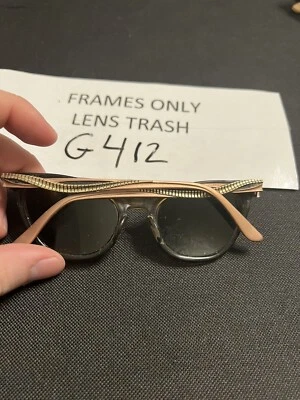 Liberty EE. UU. 5 3/4 Marrón/Oliva 46-20 Borde Cuerno Años 50 De Colección Anteojos Marcos 412 Foto 1 de 4