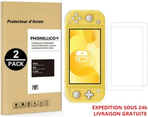 Pack-2 Protection Ecran Pour Nintendo Switch Lite Verre Tremp?? Vitre - Photo 1/5