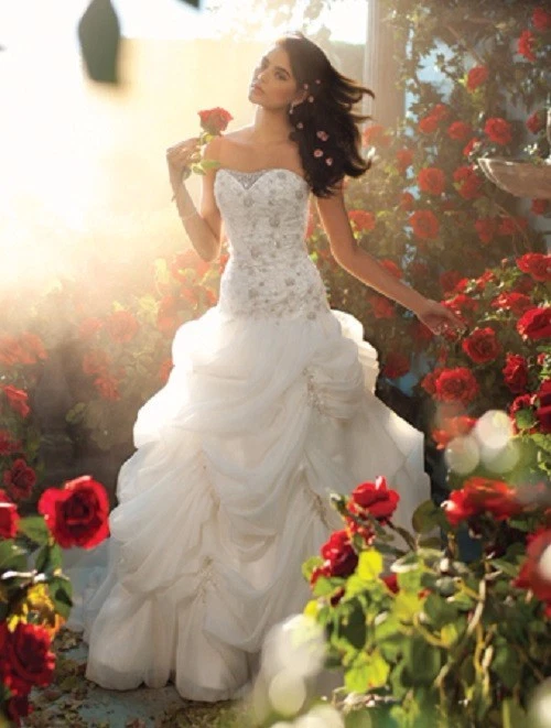 Alfred Angelo Belle's Disney Princess Strapless Ball Gown White #225  - Image 1 of 4