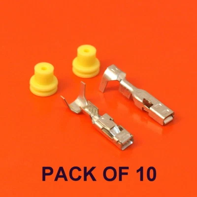 10 x Genuine DELPHI Female Socket Terminals & Seals for GT280 Sealed Series - Image 1 of 3