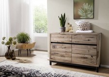 Credenza in legno quercia selvatica, oliato bianco 120x45x85 VILLANDERS # 211