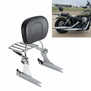 Passenger Backrest Sissy Bar Luggage Rack For Harley Dyna Super Glide FXD 16-Up - Picture 1 of 8