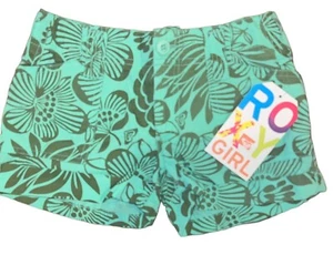 Girls SZ 7 ROXY Girl Green/Blk Hawaiian Short. NWT! - Picture 1 of 2