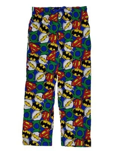 Justice League DC Comics Mens Blue Knit Lounge Sleep Pants Pajama Bottoms - Picture 1 of 1